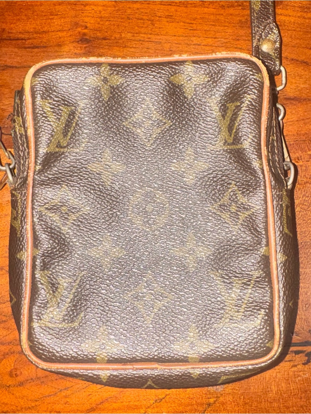 Authentic Vintage Louis Vuitton Monogram Small Bag in Brown and Tan